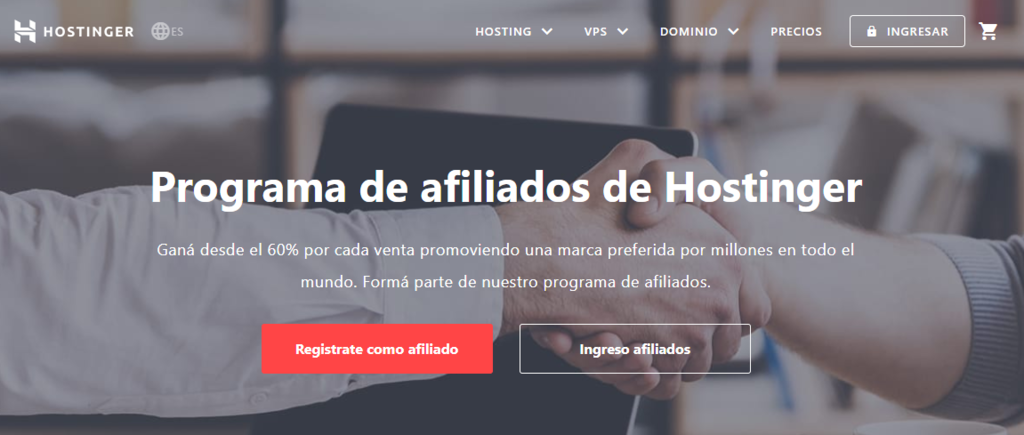 plataforma de creador de páginas Alojas tu web para tu misión, sin embargo tiene una función de afiliación